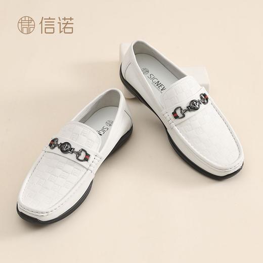 信诺真皮软底豆豆鞋2025年春夏新款舒适轻便耐穿一脚蹬单鞋爸爸鞋N5C115-33 商品图2