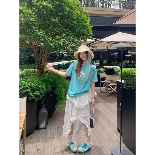 <曾小咸推荐>韩系小清新宽松休闲短袖T恤 商品图4