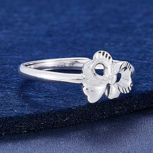 【限时8.8折】【线上铂金馆】PT950 【国际铂金协会】铂金蝴蝶结活口女戒(BJZ00024)预售产品下单后不退款不退货不换货不补差价) 商品图1