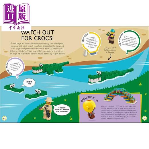 【中商原版】DK 乐高创意动物活动手册 LEGO Ideas Activity Book Animals 英文原版 儿童创意活动书 进口童书 5岁以上 有贴纸 商品图3
