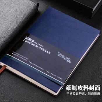 天章 （TANGO）高档25K商务皮面本笔记记事本经典办公日记会议记录本 肤感软面  100页 支持定制 商品图6
