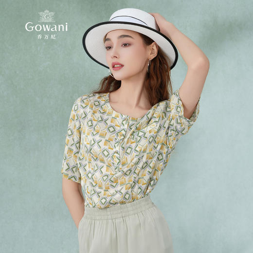 乔万尼真丝衬衫女短袖重磅桑蚕丝新款EF2C328 商品图2