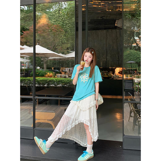 <曾小咸推荐>韩系小清新宽松休闲短袖T恤 商品图2