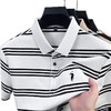 夏季条纹提花polo衫男色织条棉t恤男短袖 商品缩略图4
