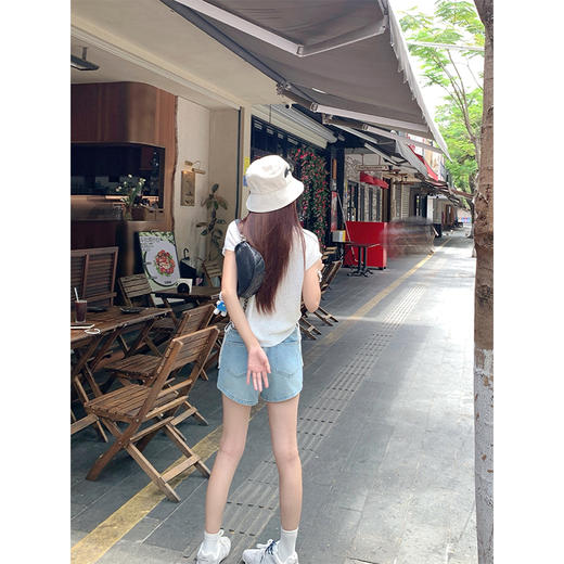 <曾小咸推荐>花边拼接牛仔短裤女夏季显瘦 商品图4