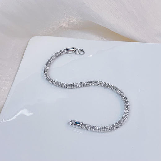 【限时8.8折】【线上铂金馆】PT950 铂金镂空可调节多层圆珠手链(面宽约3.2-3.6mm)(PTSL00065)预售产品下单后不退款不退货不换货不补差价) 商品图2
