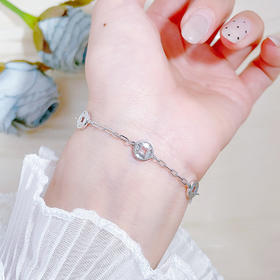 【限时8.8折】【线上铂金馆】PT950 #招财进宝 【国际铂金协会】铂金镂空CNC财源滚滚鱼鳞铜钱造型金币调节手链(BSL00217)预售产品下单后不退款不退货不换货不补差价)