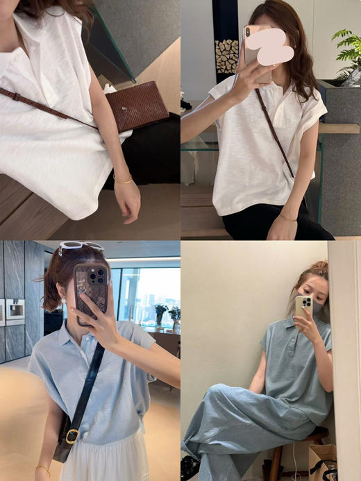 526-5 极限特惠24H 日系高阶休闲 25夏 45R 海马刺绣 结构感宽松翻领短袖 商品图0