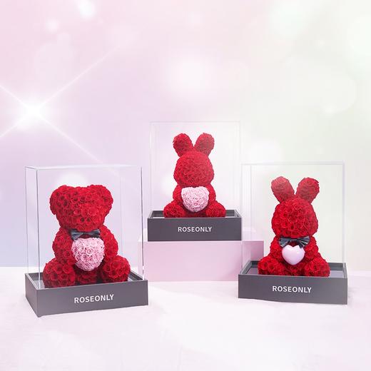 【爱礼告白】ROSEONLY诺誓 高级定制永生玫瑰系列玫瑰心意熊玫瑰心意兔送女友礼物 商品图1
