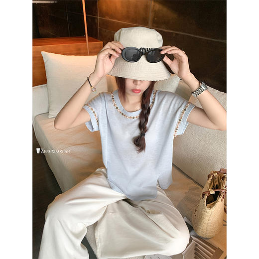 <曾小咸推荐>现货秒杀！卖完不补 ！微信打折价！正肩圆领百搭短袖 日常 119.99 立减50 秒杀69.99！ 商品图4