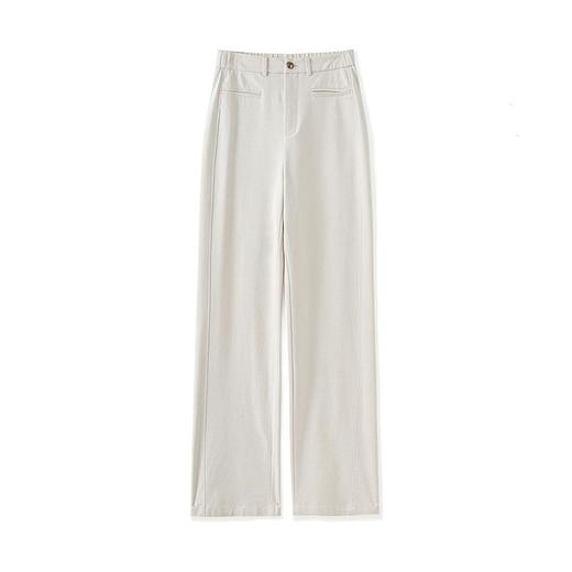 「高货wl」全新升级【铂金会员238/天猫319/差价81】(13055)洛诗琳老钱风极简通勤长裤2025夏季窄版休闲直筒阔腿裤女 商品图4