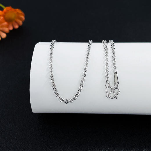 【限时8.8折】【线上铂金馆】PT950 【国际铂金协会】铂金O字链调节项链(BXL00002-12)预售产品下单后不退款不退货不换货不补差价) 商品图1