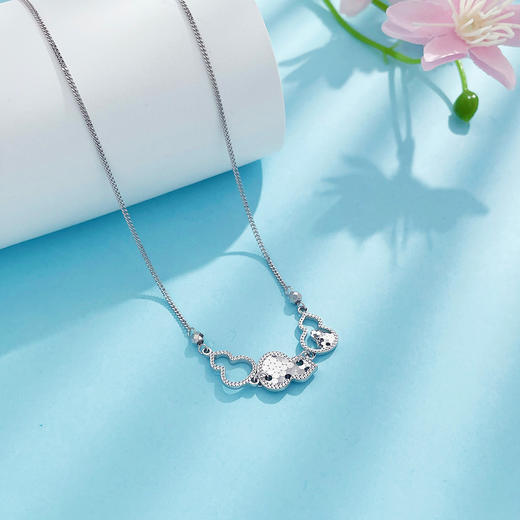 【限时8.8折】【线上铂金馆】PT950 #招财纳福 铂金实心调节福禄传承鱼鳞葫芦套链(PTTL00193)预售产品下单后不退款不退货不换货不补差价) 商品图1