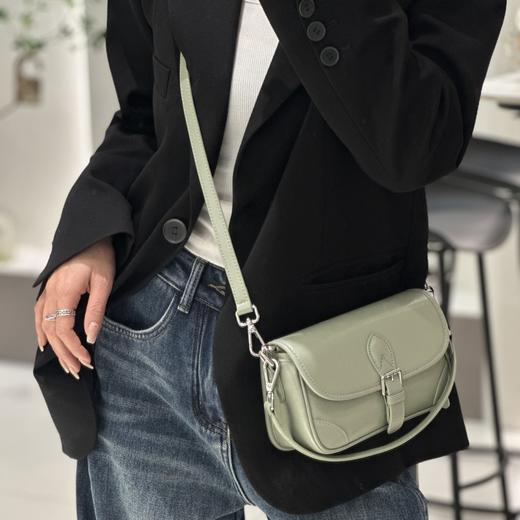 【预售3天】高级感斜挎手机包马卡龙配色马鞍包油蜡皮单肩腋下包NG-NG1008 商品图2