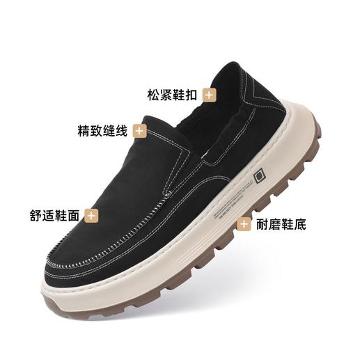 信诺软底舒适男单鞋2025年夏季新款豆豆鞋便捷懒人一脚蹬爸爸鞋N5C133-47 商品图1