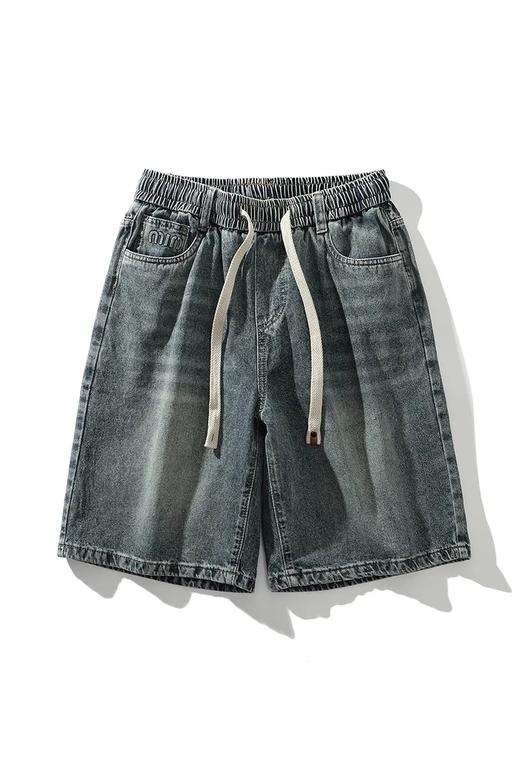 重工水洗外贸男装工厂剪标尾货牛仔短裤 商品图5