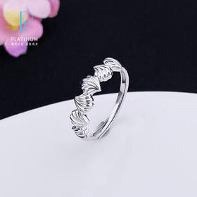 【限时8.8折】【线上铂金馆】PT950 海洋系列【国际铂金协会】铂金活口贝壳戒指(BJZ00152)预售产品下单后不退款不退货不换货不补差价)