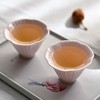 「景德镇玉泥樱粉釉花口喇叭杯」小号陶瓷家用白瓷高温颜色釉品茗杯 商品缩略图3