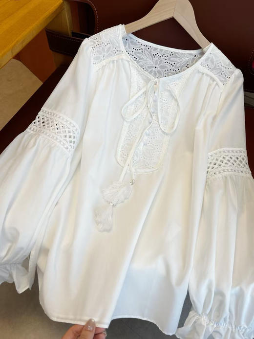 法式镂空真丝棉套装 商品图6