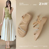 ZHR则则厚底凉鞋4.5CM外穿坡跟凉鞋2025新款百搭沙滩凉鞋罗马凉鞋 商品缩略图1