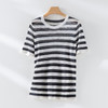 百媚生 天丝桑蚕丝拼色条纹T恤YS004 商品缩略图7