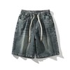 重工水洗外贸男装工厂剪标尾货牛仔短裤 商品缩略图0