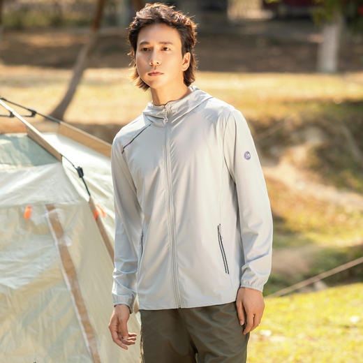 百媚生 UPF50+户外防晒衣男女款夏季薄款冰丝凉感皮肤衣5315 商品图5