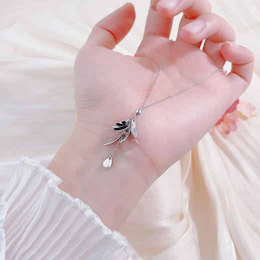 【限时8.8折】【线上铂金馆】PT950 #早春系列  【国际铂金协会 精品】铂金实心麦穗水滴流苏调节套链(BTL00284)预售产品下单后不退款不退货不换货不补差价) 商品图2