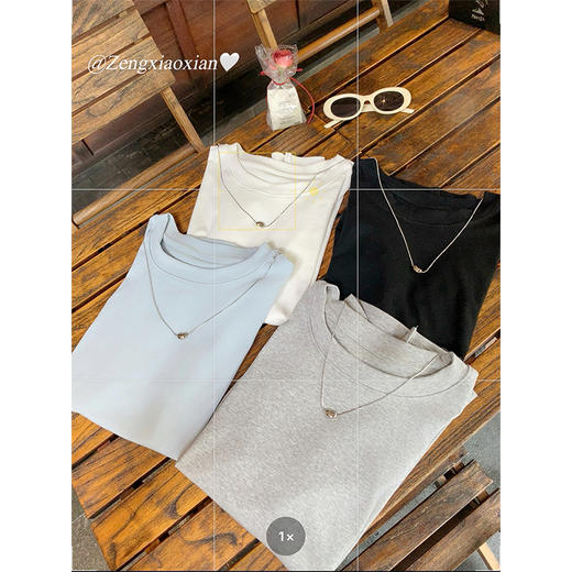 <曾小咸推荐>现货秒杀！卖完不补 ！微信打折价！韩系不规则修身短袖 日常89.99 立减40 秒杀49.99！ 商品图1