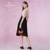 乔万尼黑色半身裙女新款夏a字裙显瘦垂坠感EM2D761 商品缩略图3