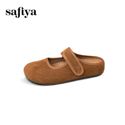 Safiya/索菲娅2025可露丽风甜美丑萌魔术贴包头玛丽珍勃肯拖鞋SFD3110406 商品图5