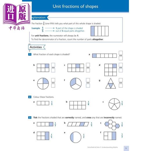 【中商原版】Understanding Maths Fractions 英国Schofield小学教辅 数学分数 英文原版 KS2学习练习教材 商品图3