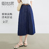 熙世界复古原色牛仔半身裙女春夏薄款高腰压褶a字伞裙2025年新款 商品缩略图0