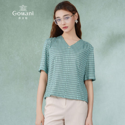 乔万尼真丝衬衫女夏新款桑蚕丝上衣显瘦EF2C312 商品图2