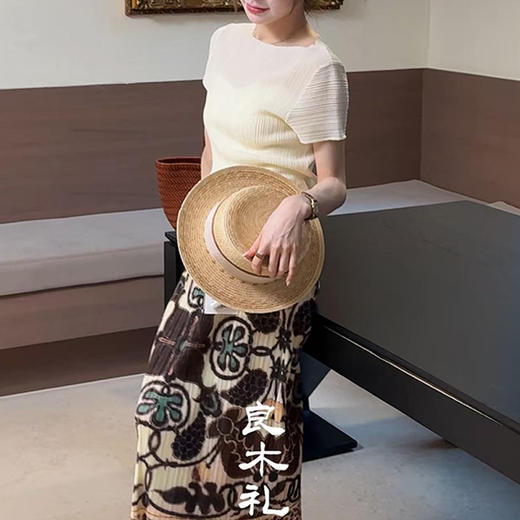 【预售7天】良木礼开衩半裙（2888-1） 商品图0