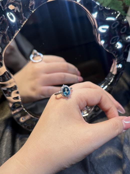 NU41-纯天然托帕石戒指 925银托（LD） 商品图2