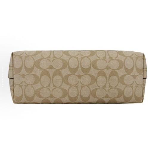 COACH Zip Top Tote 30  白色配棕色老花 商品图4