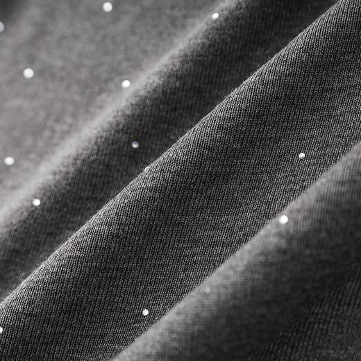 「高货wl」全新升级【铂金会员146/天猫199/差价53】(13447)洛诗琳16针密织兰精天丝烫钻坑条针织无袖修身打底上衣 商品图3