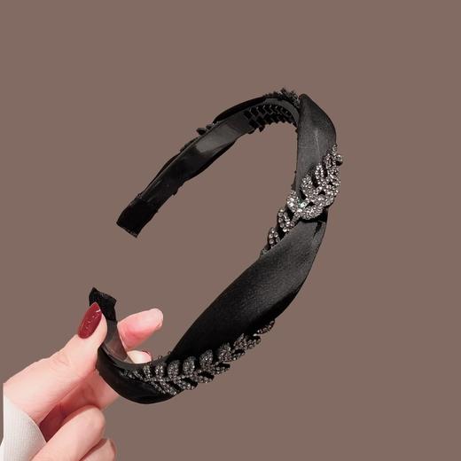 丁摩 新款布艺闪钻头箍麦穗发箍女轻奢发卡高级感外出百搭头饰5ZF-391 商品图3