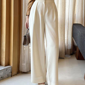「K」洛诗琳14900空气感醋酸西装裤2025夏季高腰通勤阔腿裤51018