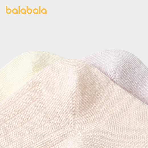 巴拉巴拉女童袜子秋新品儿童中筒婴童袜不勒脚三双装 商品图2