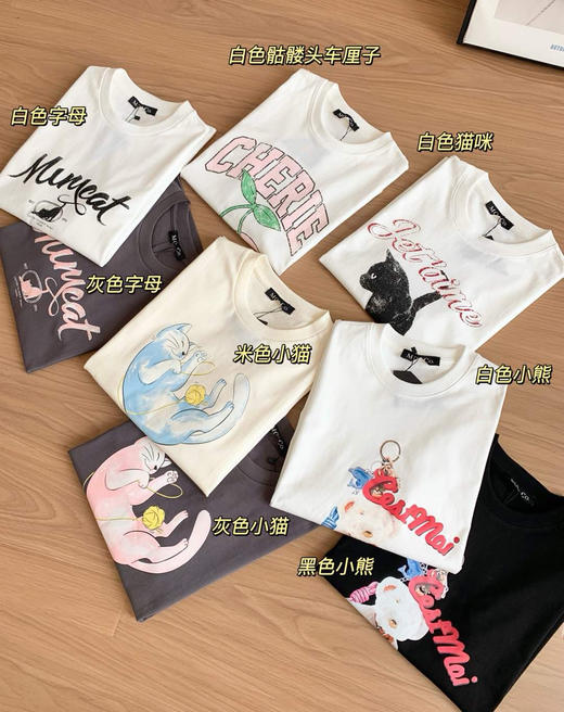 MO*CO剪标印花短袖T恤052407 商品图0