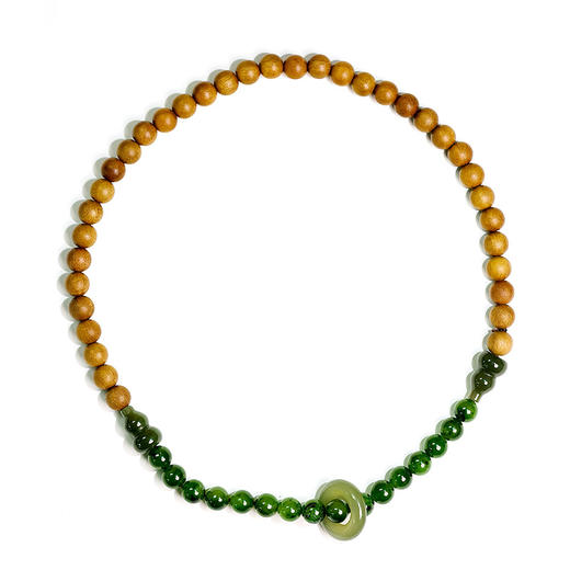 易祈吉祥五行补木系列老山檀香手链和田玉饰品送礼手串礼物 商品图4