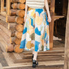 谜底花色半身裙2025秋季新款度假风抽象印花中长款半裙257MB7753 商品缩略图2