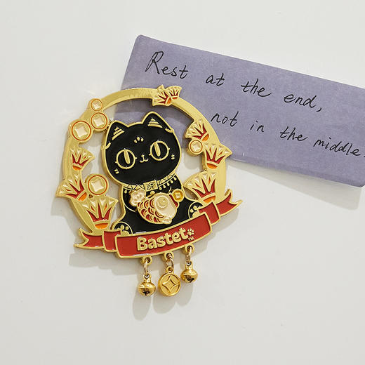 大英博物馆 巴斯特系列 财猫双全金属挂坠冰箱贴 商品图2