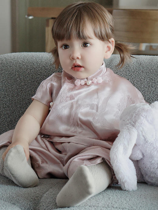 盛唐牡丹| Kids 新中式杏花粉儿童套装[特价品] 商品图0