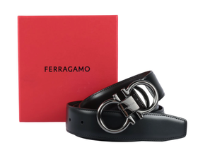 【新品到仓超惠秒】Salvatore Ferragamo 菲拉格慕 男士经典马蹄扣真皮腰带12398