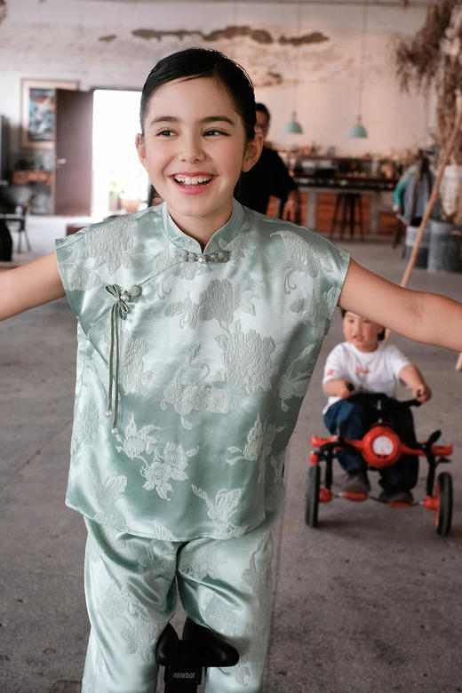 盛唐牡丹| Kids 新中式艾绿色儿童套装[特价品] 商品图7