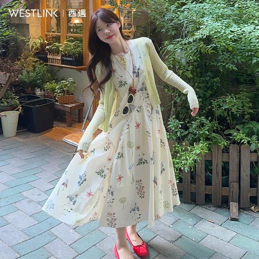 西遇夏季碎花背心裙套装SS150328(针织SS150327) 商品图1