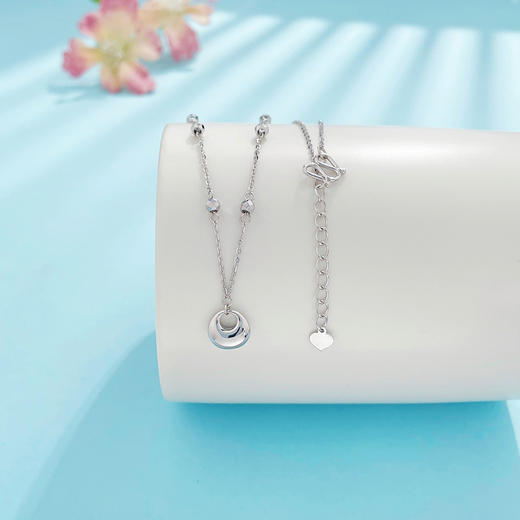 【限时8.8折】【线上铂金馆】PT950 铂金实心可调节闪耀蹦迪珠小胖福套链(PTTL00147)预售产品下单后不退款不退货不换货不补差价) 商品图0